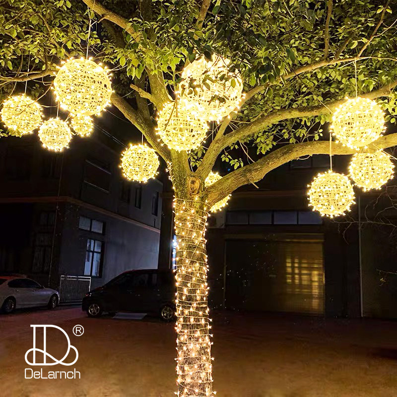 LED户外防雨 塑胶挂树圆球灯公园街道节日装饰质保一年亮化工程专用高品质